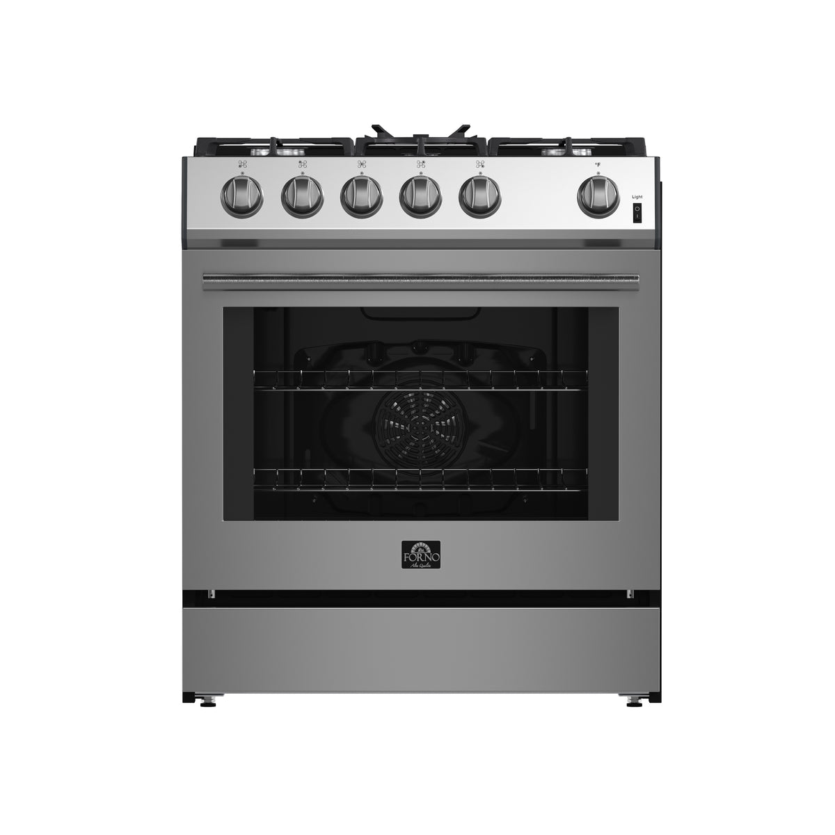 Forno Leonardo Espresso 30" Stainless Steel Gas Range, 5 cu.ft. Convection Oven