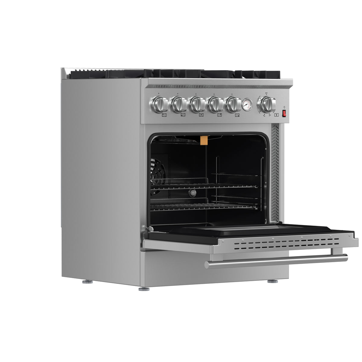 Forno Giovanni 30" Freestanding Gas Range All Stainless Steel, 5 Sealed Burners 67,000 BTU