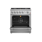 Forno Giovanni 30" Freestanding Gas Range All Stainless Steel, 5 Sealed Burners 67,000 BTU