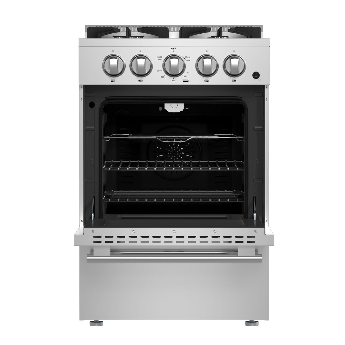Forno Breno 24" Freestanding Gas Range, 4 Sealed Burners 38,000 BTU
