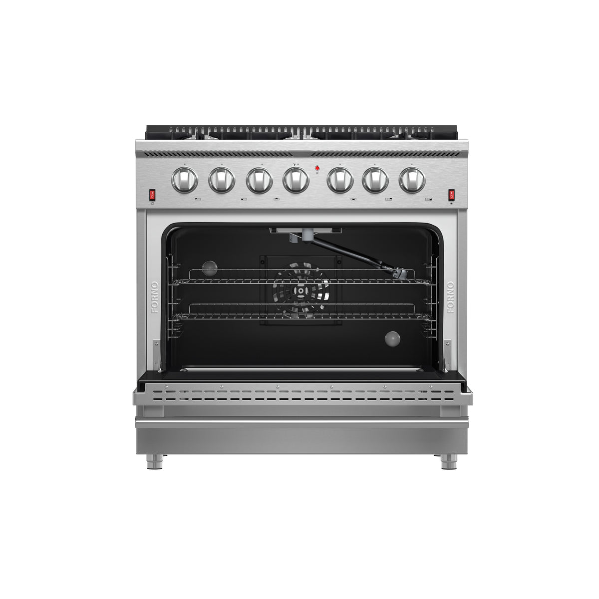 Forno Galiano 36" Freestanding Gas Range Stainless Steel, 6 Burners, 83,000 BTU, 5.36 cu.ft. Convection Oven