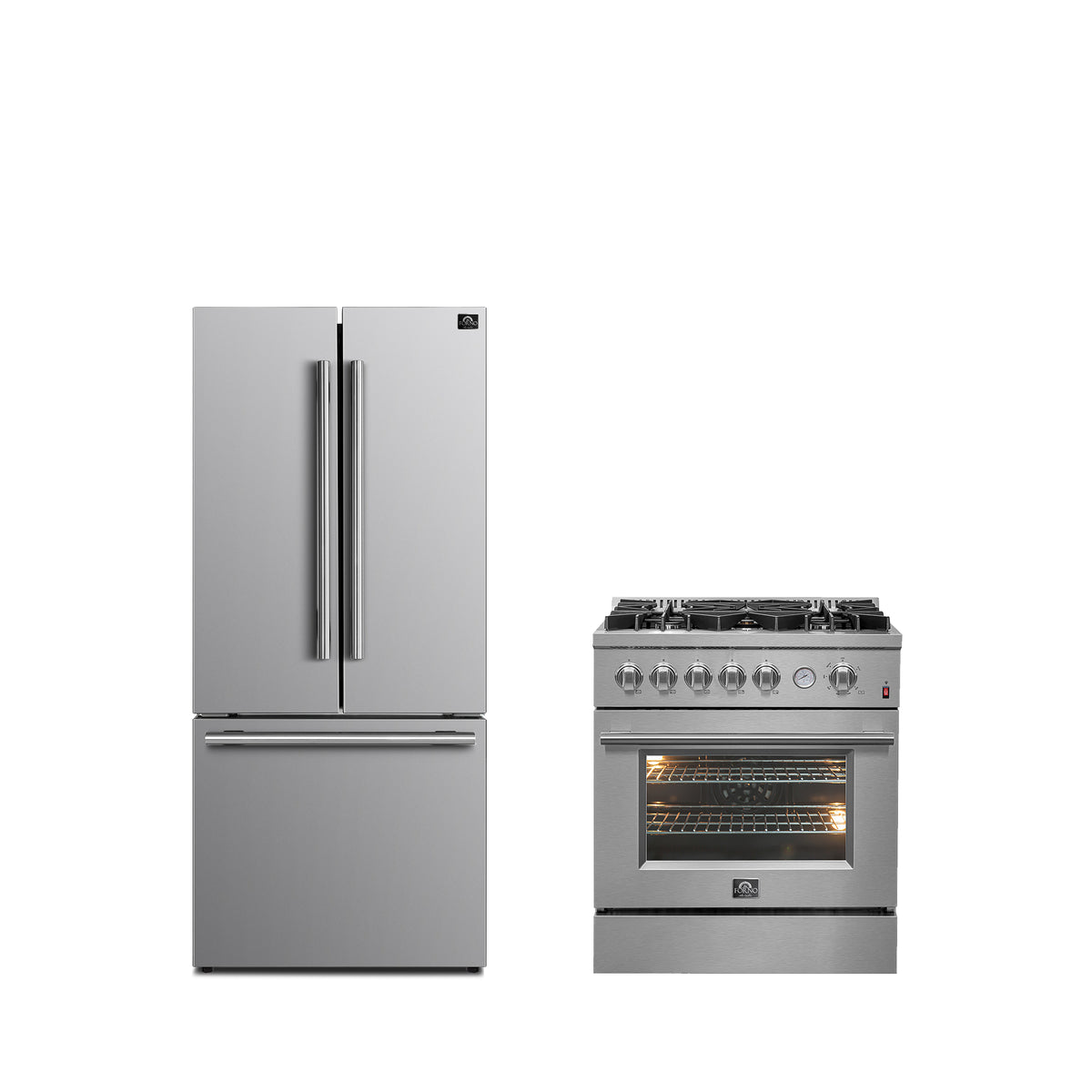 Forno Premium 2-Piece Kitchen Bundle -Giovanni 30" Gas Range Stainless Steel
