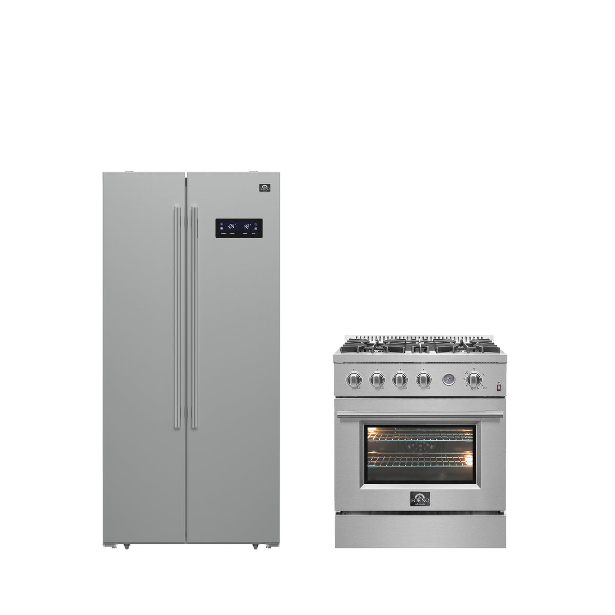 Forno Premium 2-Piece Kitchen Bundle - Marco 30" Gas Range Stainless Steel