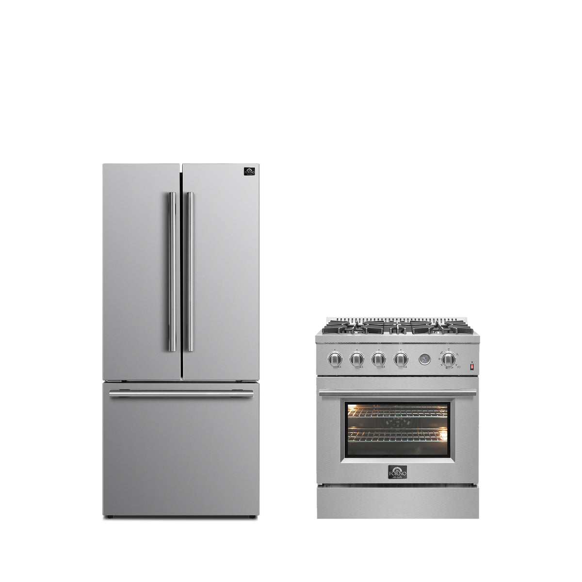 Forno Premium 2-Piece Kitchen Bundle - Marco 30" Gas Range Stainless Steel
