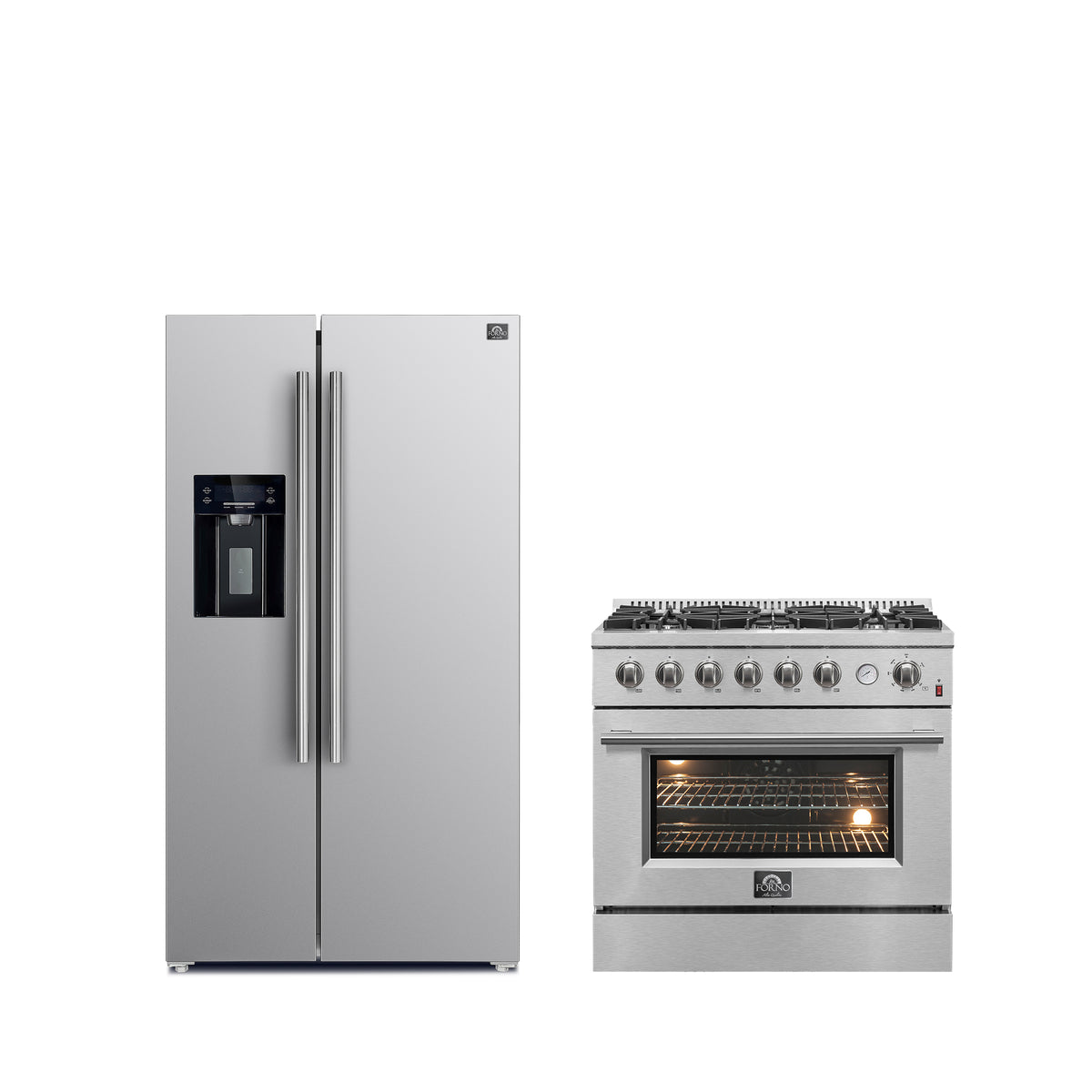 Forno Premium 2-Piece Kitchen Bundle -Marco 30" Gas Range Stainless Steel