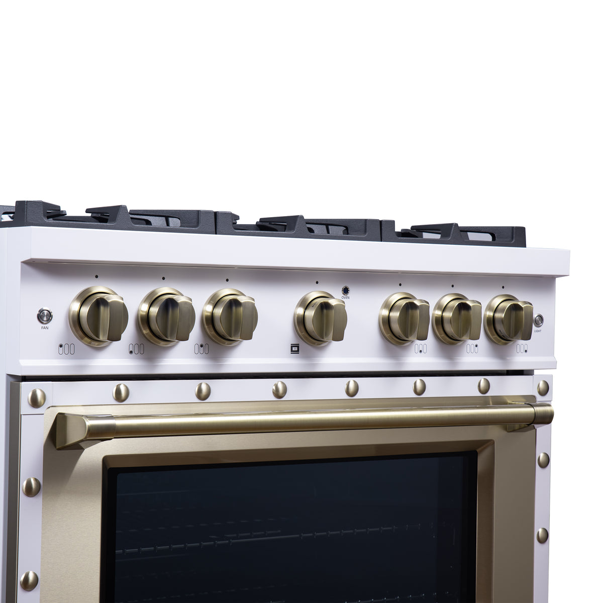 Forno Ambassador 36" Dual Fuel Range in White, 6 Sealed Burners, 71 000 BTU Cooktop Output