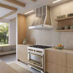 Forno Ambassador 36" Dual Fuel Range in White, 6 Sealed Burners, 71 000 BTU Cooktop Output