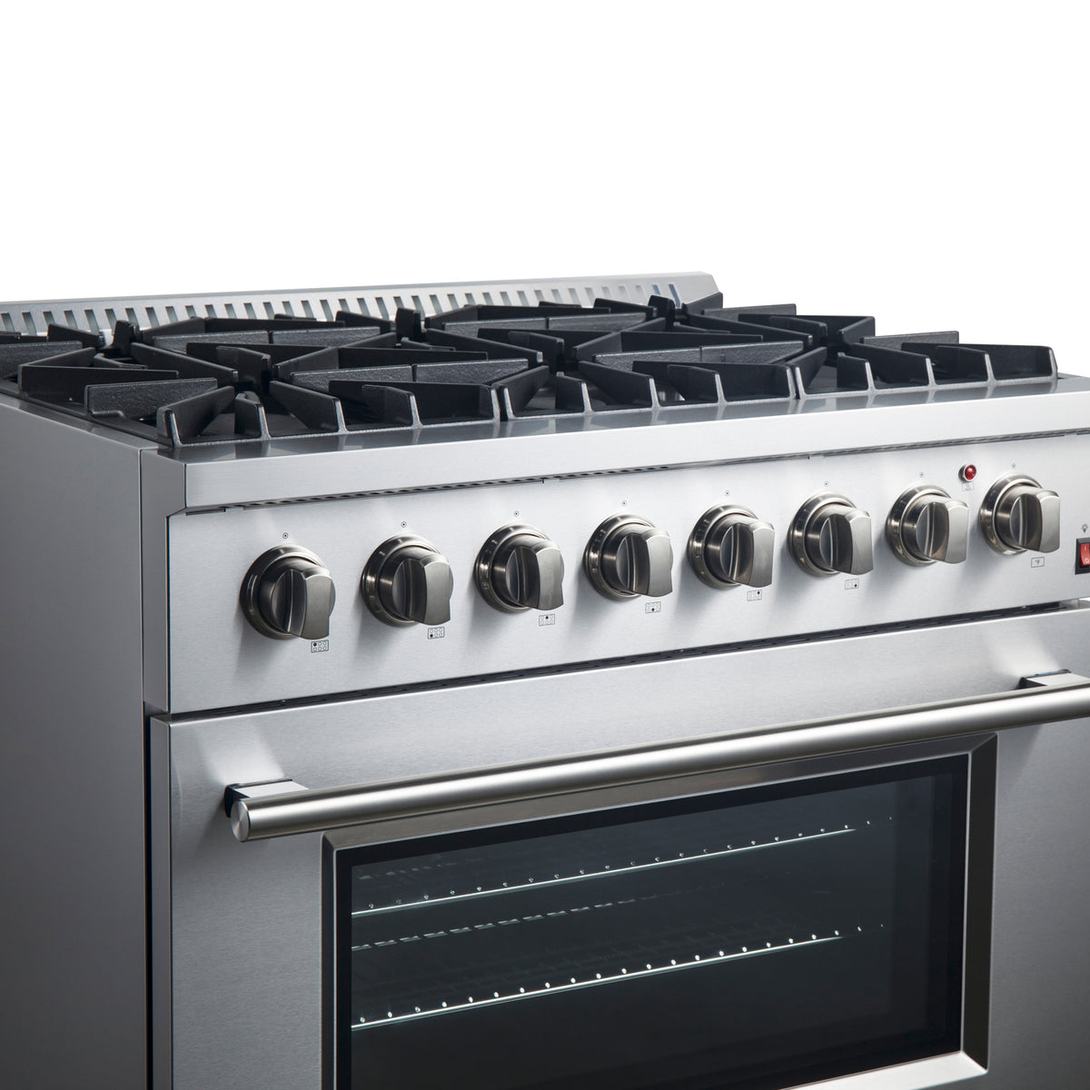 Forno Marco 36" Dual Fuel Range Stainless Steel, 6 Sealed Burners - 67,000 BTU