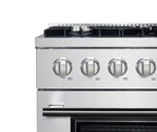 Forno Marco 36" Dual Fuel Range Stainless Steel, 6 Sealed Burners - 67,000 BTU
