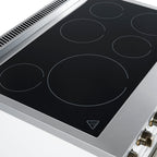 Forno Paolo 36" White Freestanding Electric Range, Stainless Steel, 5.44 cu.ft., True Convection Oven