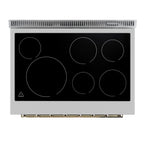 Forno Paolo 36" White Freestanding Electric Range, Stainless Steel, 5.44 cu.ft., True Convection Oven
