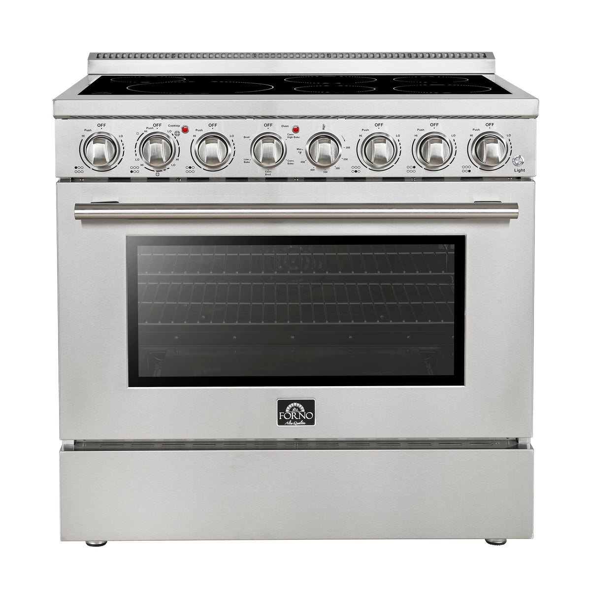 Forno Paolo 36" Freestanding Electric Range, Stainless Steel, 5.44 cu.ft., True Convection Oven