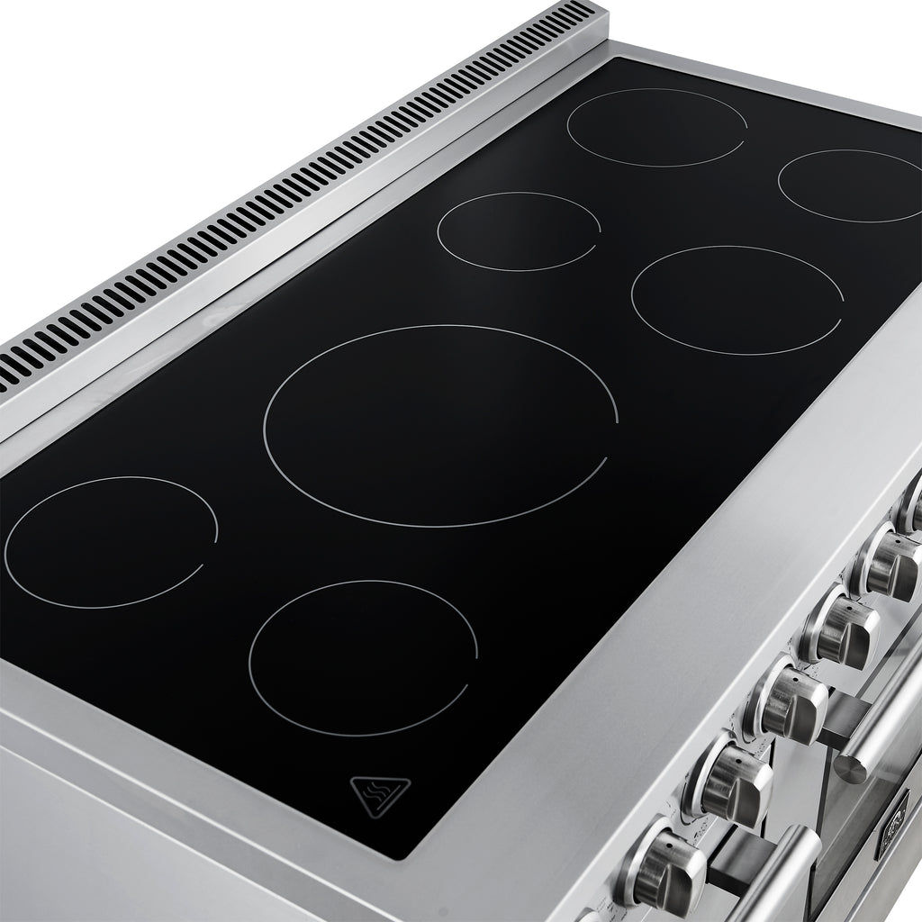 Forno Paolo 48" Freestanding Electric Range, Stainless Steel, 6.7 cu.ft., True Convection Oven