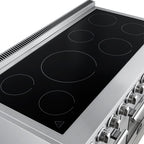 Forno Paolo 48" Freestanding Electric Range, Stainless Steel, 6.7 cu.ft., True Convection Oven