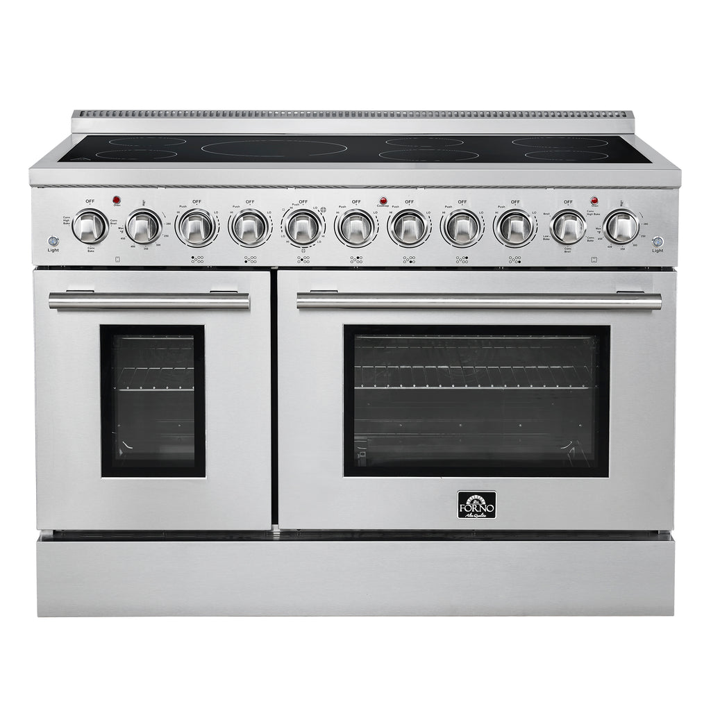 Forno Paolo 48" Freestanding Electric Range, Stainless Steel, 6.7 cu.ft., True Convection Oven