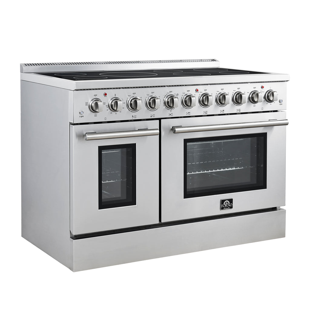 Forno Paolo 48" Freestanding Electric Range, Stainless Steel, 6.7 cu.ft., True Convection Oven