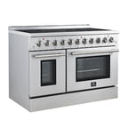 Forno Paolo 48" Freestanding Electric Range, Stainless Steel, 6.7 cu.ft., True Convection Oven