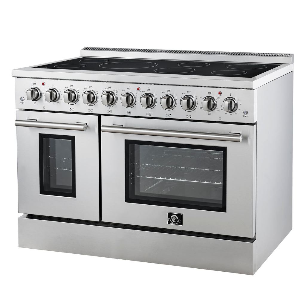 Forno Paolo 48" Freestanding Electric Range, Stainless Steel, 6.7 cu.ft., True Convection Oven