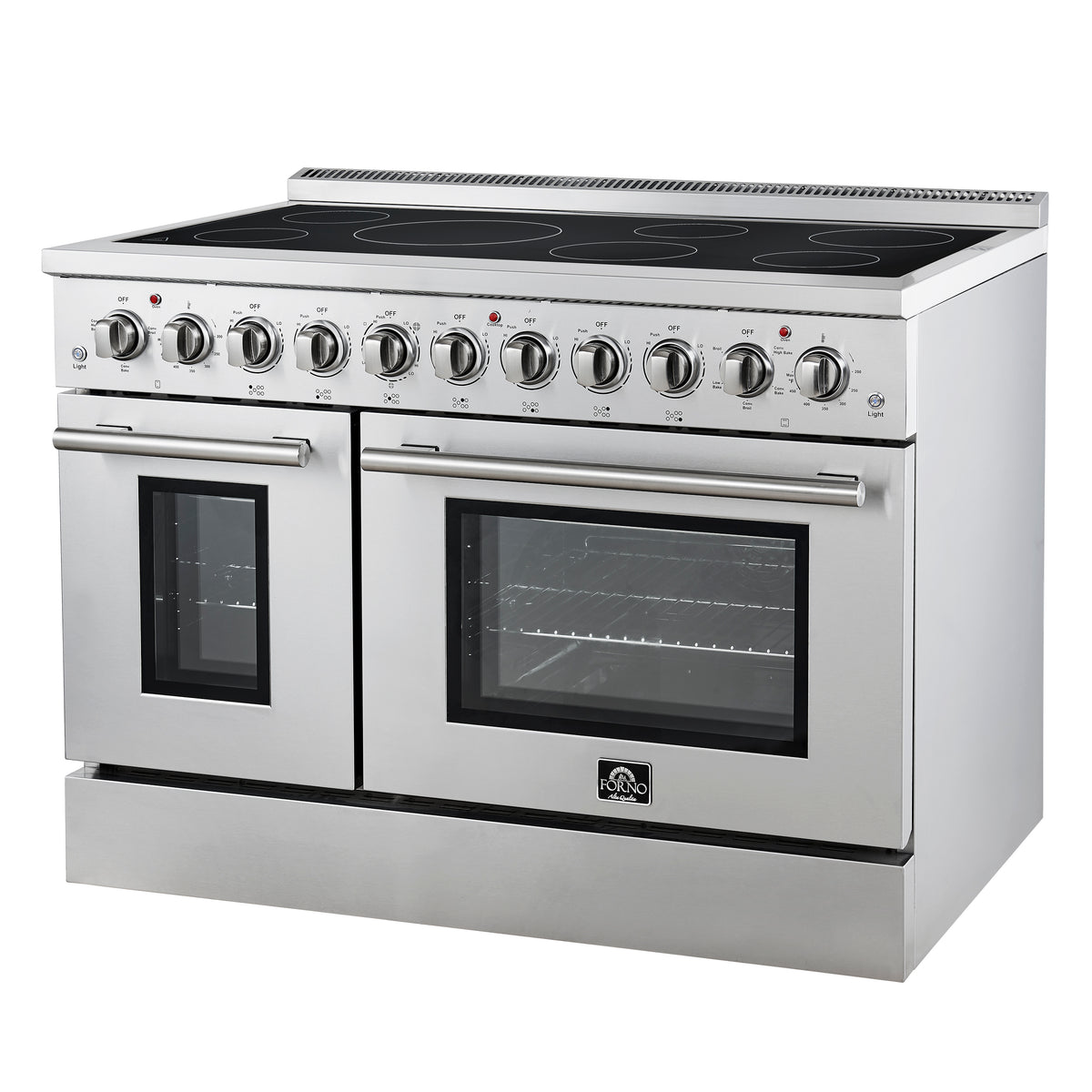 Forno Paolo 48" Freestanding Electric Range, Stainless Steel, 6.7 cu.ft., True Convection Oven