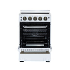 Forno Loiano 24" Freestanding Electric Range in White, 4 Elements 6,000 W Cooktop