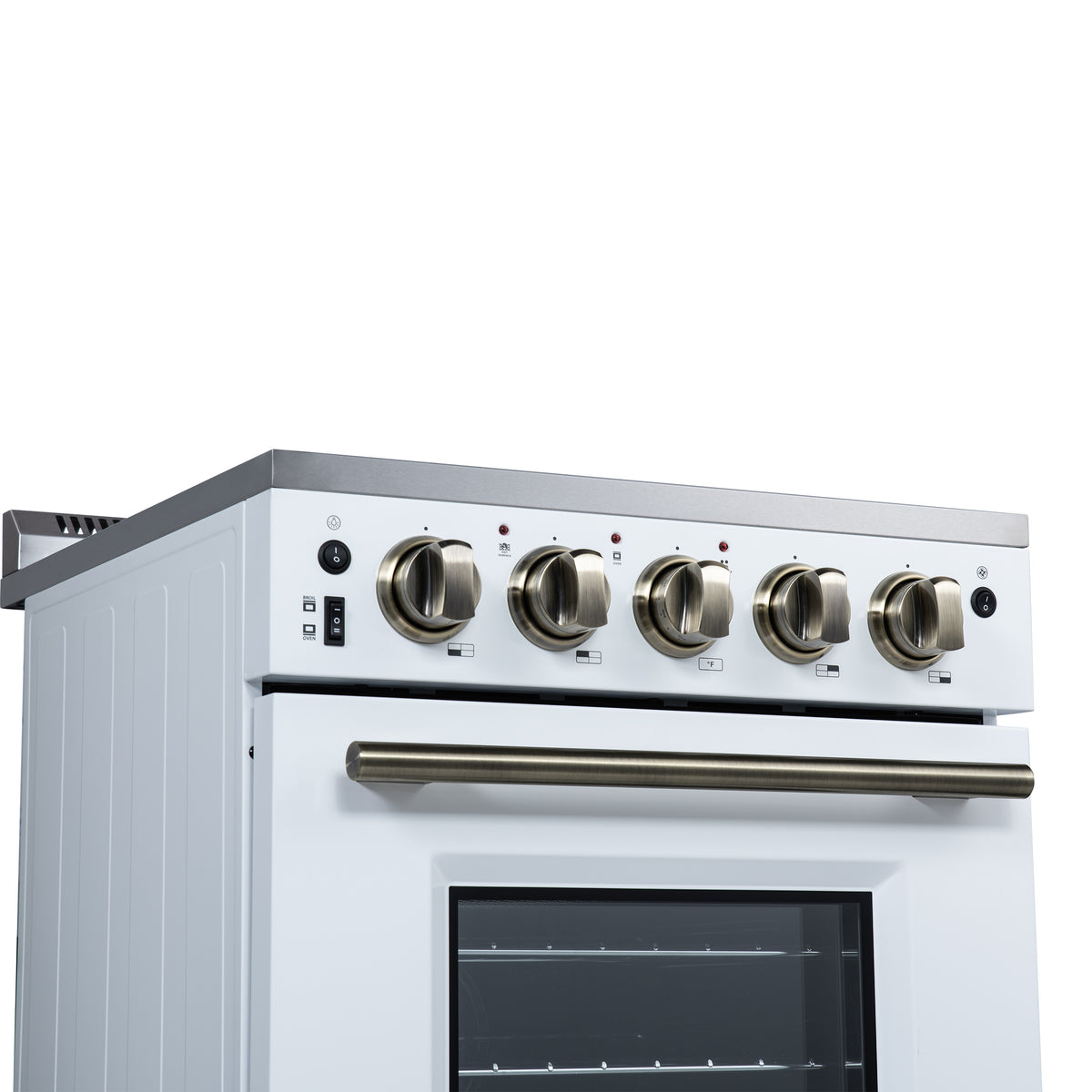 Forno Loiano 24" Freestanding Electric Range in White, 4 Elements 6,000 W Cooktop
