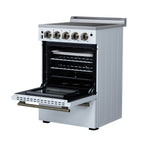 Forno Loiano 24" Freestanding Electric Range in White, 4 Elements 6,000 W Cooktop
