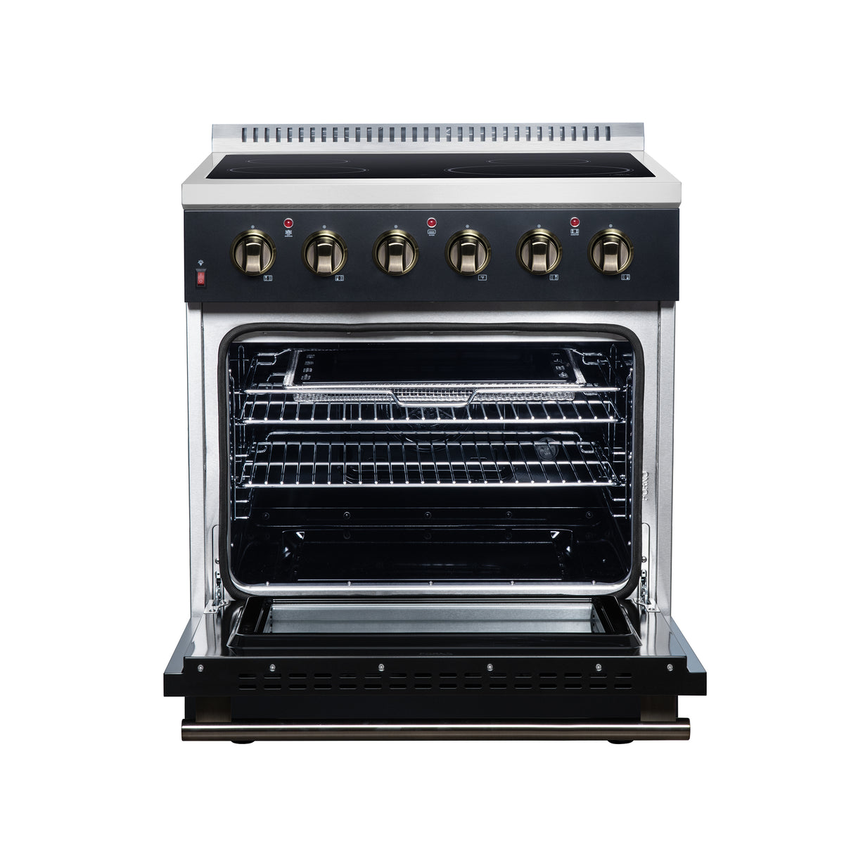 Forno Galiano 30" Freestanding Electric range, 4 radiant burners, 4.32 cf. True Convection oven, Air fryer kit