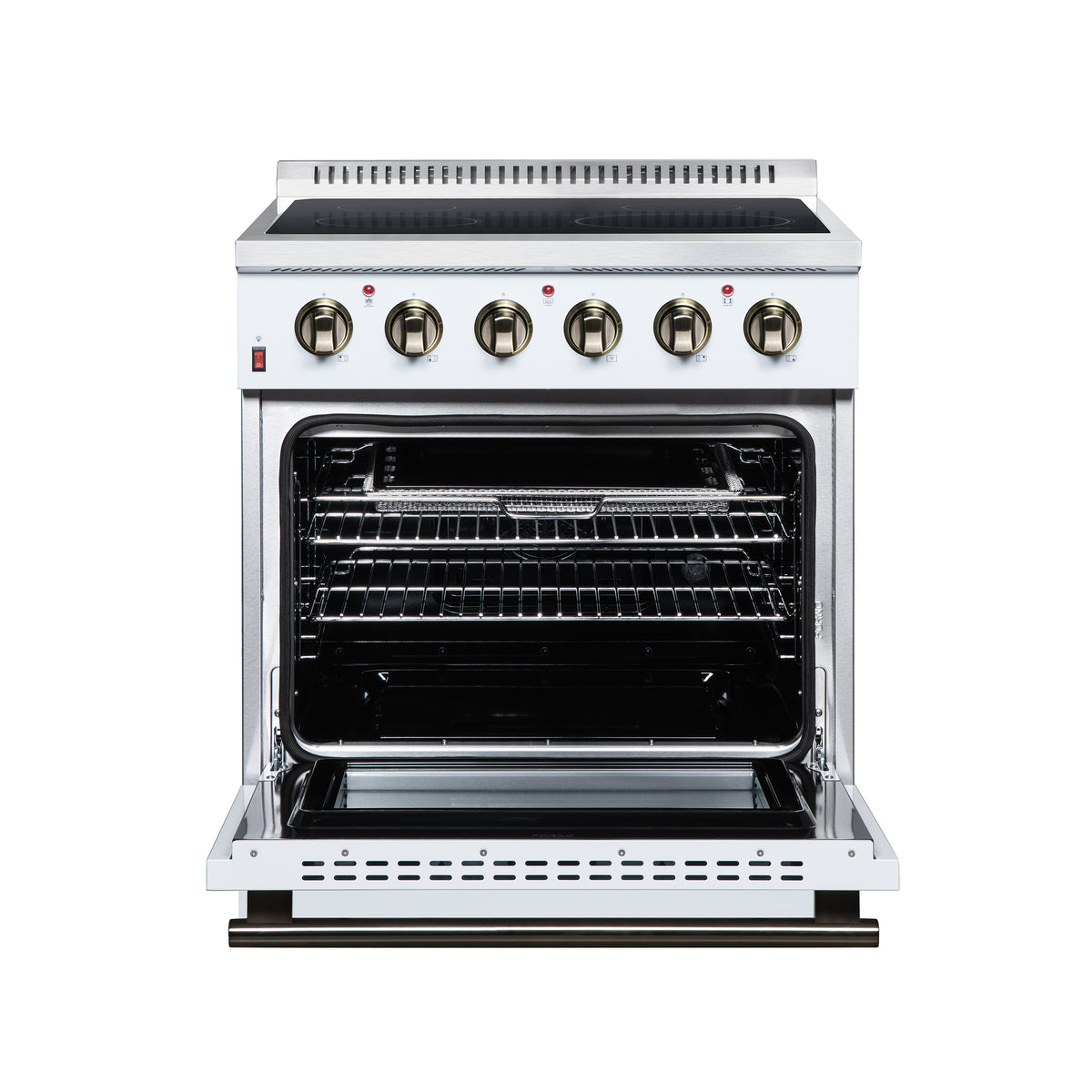 Forno Galiano 30" Freestanding Electric range, 4 radiant burners, 4.32 cf. True Convection oven, Air fryer kit