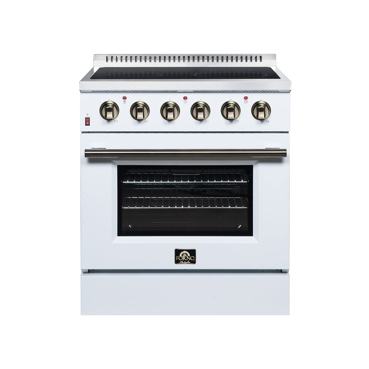 Forno Galiano 30" Freestanding Electric range, 4 radiant burners, 4.32 cf. True Convection oven, Air fryer kit