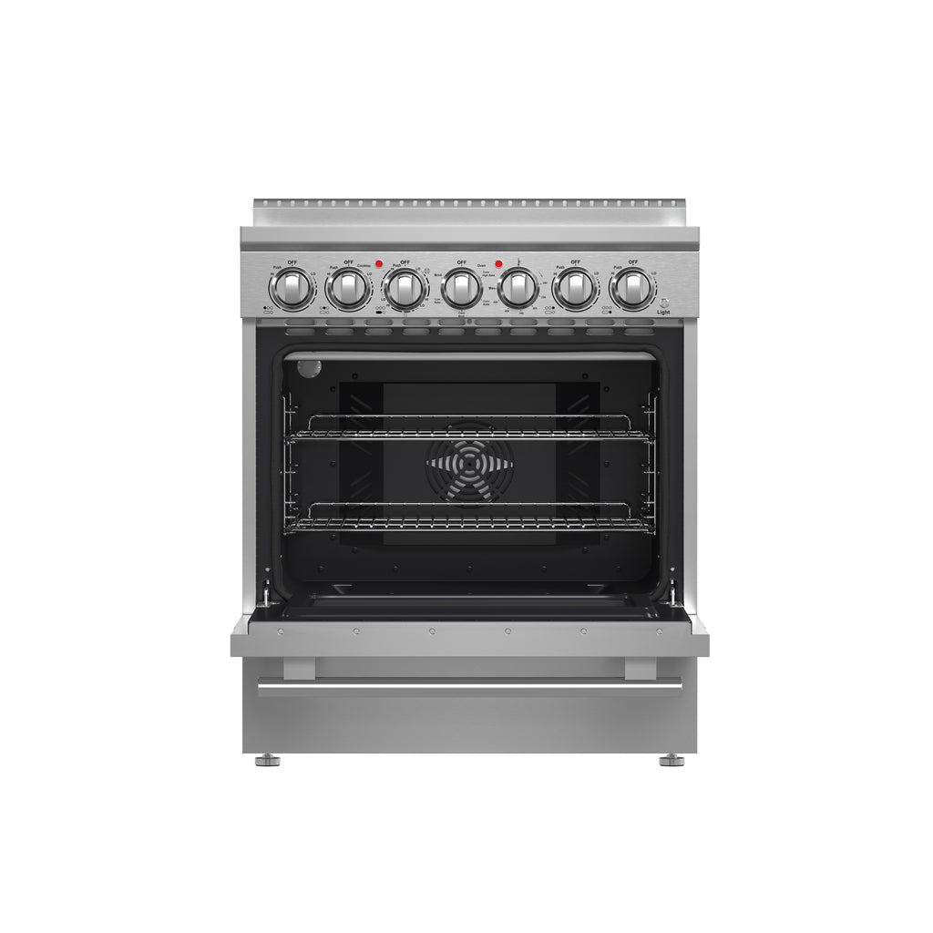 Forno Paolo 30" Freestanding Electric Range with True European Convection in Smudge Resistant Stainless-Steel