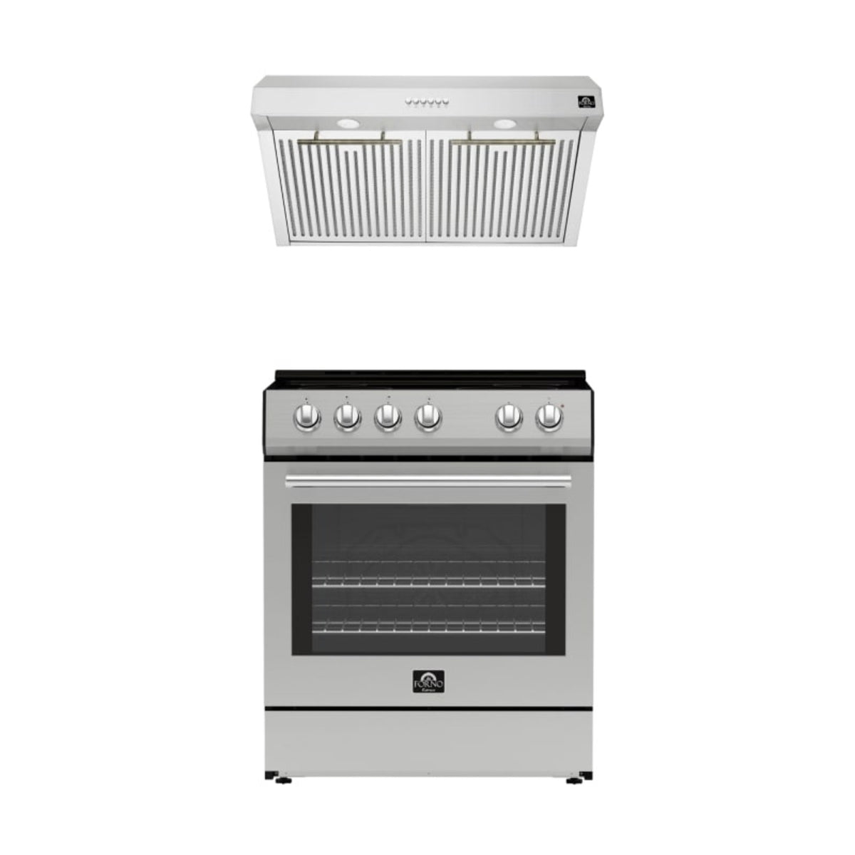 Forno Premium 2-Piece Kitchen Bundle - Leonardo Espresso 30" Stainless Steel Range