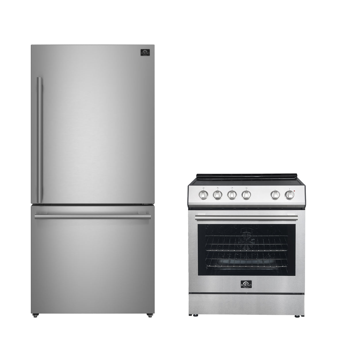 Forno Premium 2-Piece Kitchen Bundle - Leonardo Espresso 30" Stainless Steel Range