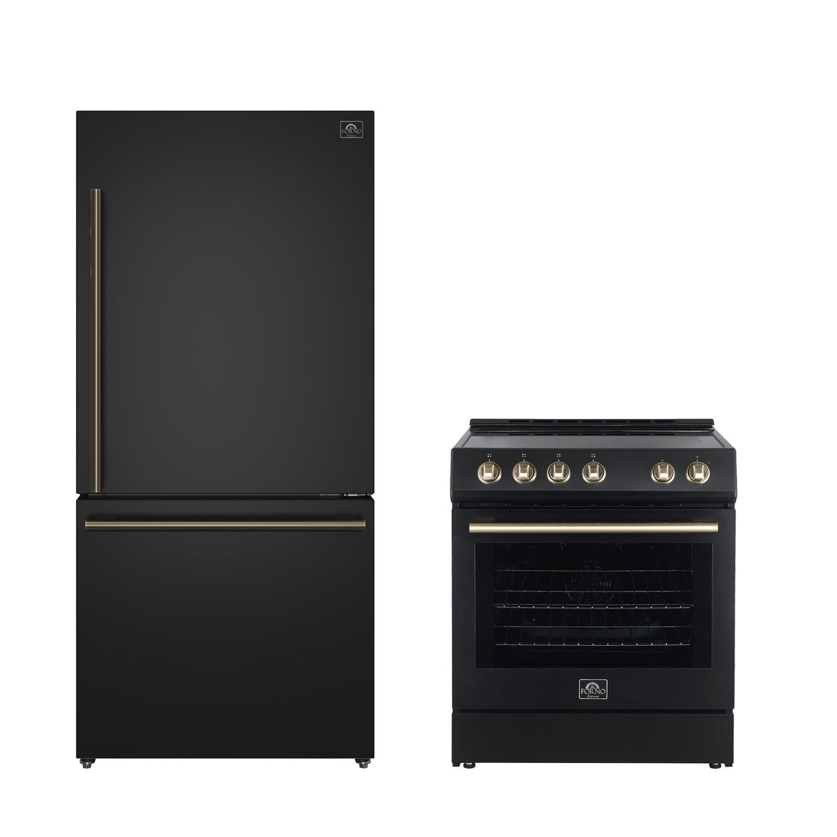 Forno Premium 2-Piece Kitchen Bundle - Leonardo Espresso 30" Black Range