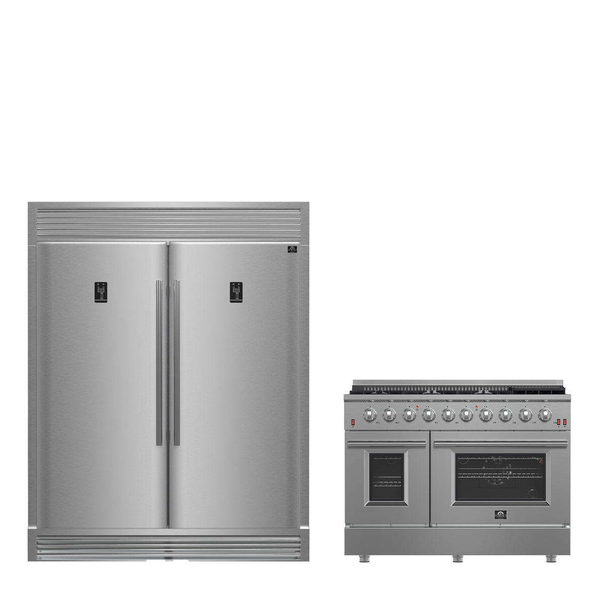 Forno Premium 2-Piece Kitchen Bundle - Galiano 48" Stainless Steel Dual Fuel Range