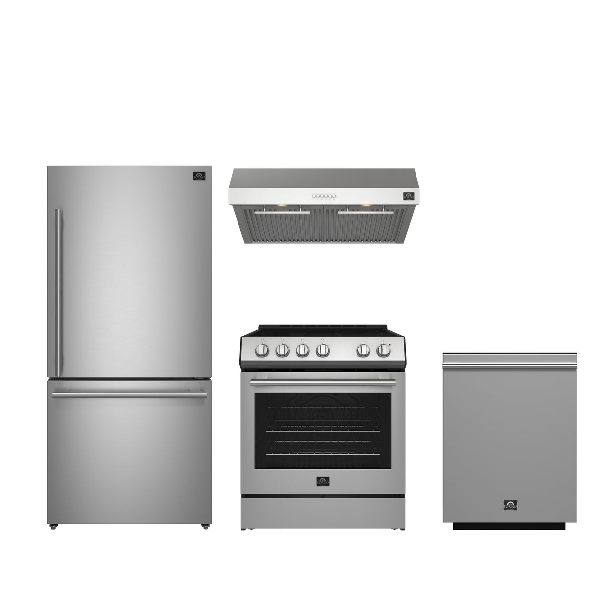 Forno Premium 4-Piece Kitchen Bundle - Leonardo Espresso 30" Stainless Steel Range