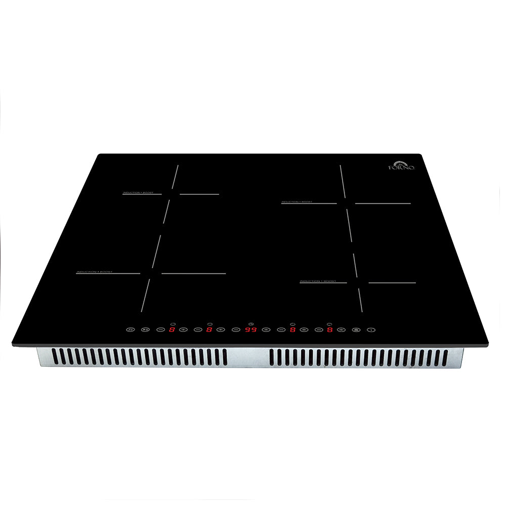 Forno Parco 24" Induction Cooktop, 4 Zones, 7200W, Touch Control, 9 Power Levels, Booster, Timer