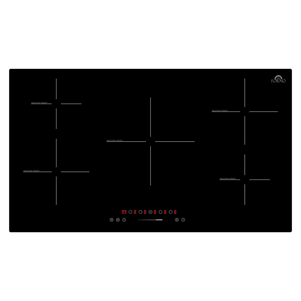Forno Parco 36" Induction Cooktop, 5 Zones, 10200W, Touch Control, 9 Power Levels, Booster, Timer