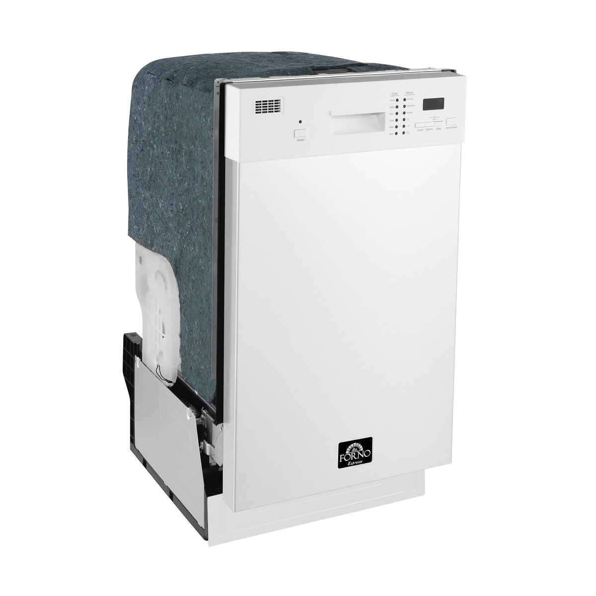 Forno Polo 18" Dishwasher in White, Front Control, 8 Place Settings, Heated Dry, ENERGY STAR Certified