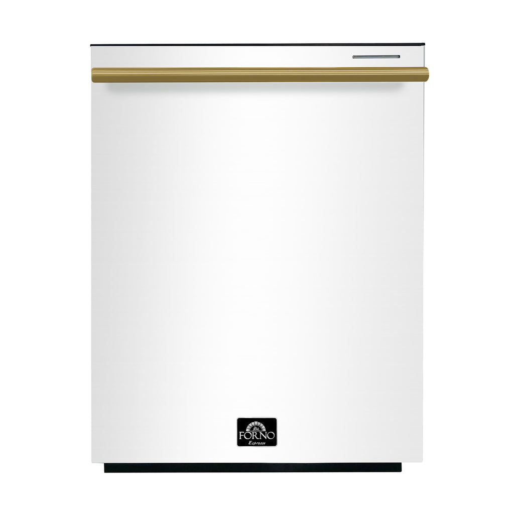Forno Premium 4-Piece Kitchen Bundle - Leonardo Espresso 30" White Range, 30" White Range Hood