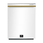 Forno Premium 4-Piece Kitchen Bundle - Leonardo Espresso 30" White Range, 30" White Range Hood
