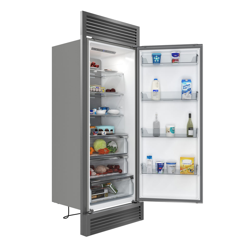Forno Maderno 28" Built-In Convertible Refrigerator, 13.6 cu.ft. Right Swing with Decorative Grill - 32" Wide