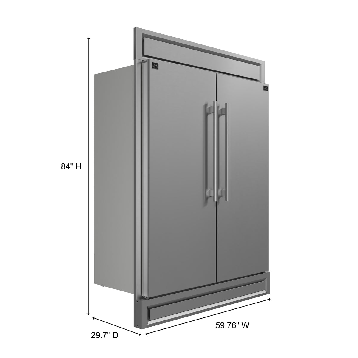 Forno Maderno 2-Piece 56" Convertible Refrigerator/Freezer, 27.2 cu.ft.