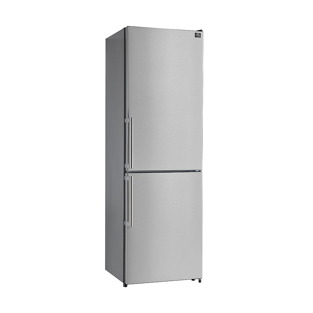 Forno Guardia 23.4" Bottom Freezer Refrigerator Right Swing Stainless Steel, 10.8 cu.ft.