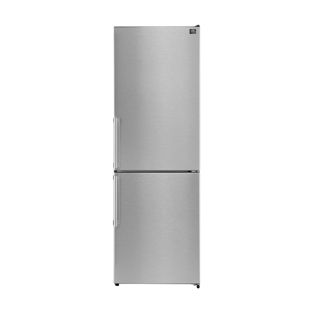 Forno Guardia 23.4" Bottom Freezer Refrigerator Right Swing Stainless Steel, 10.8 cu.ft.