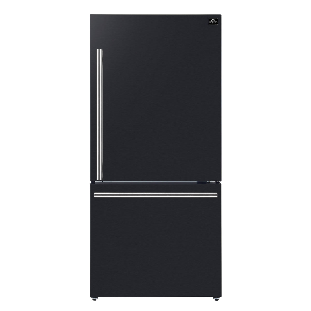 Forno 31" Milano Espresso Bottom Freezer Right Swing Door Refrigerator in Black