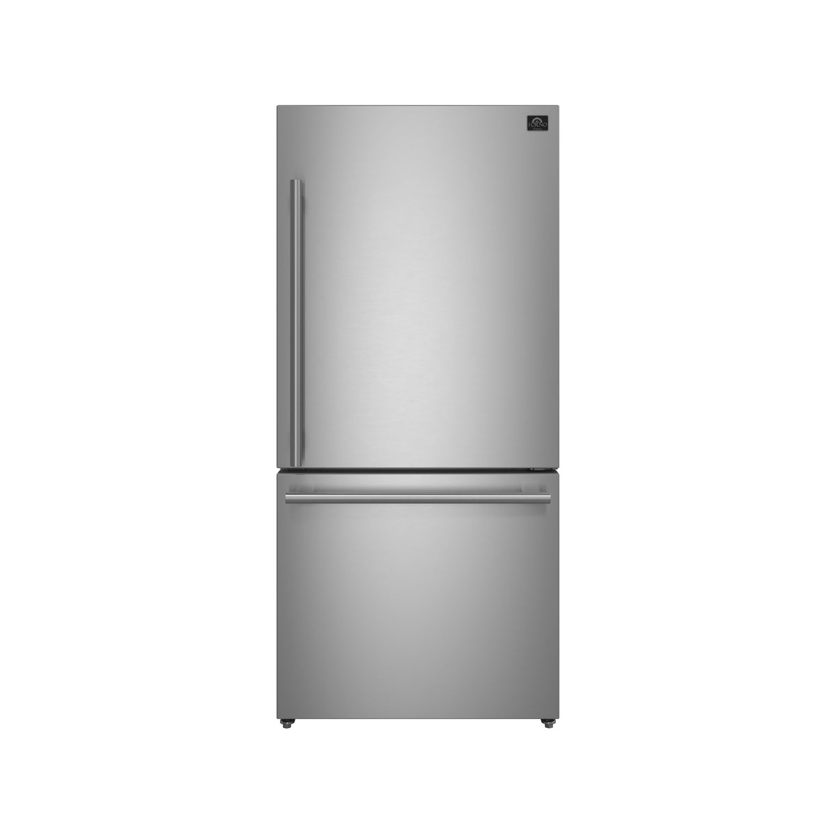 Forno 31" Milano Espresso Bottom Freezer Right Swing Door Refrigerator in Stainless Steel, 17.2 cu. ft.