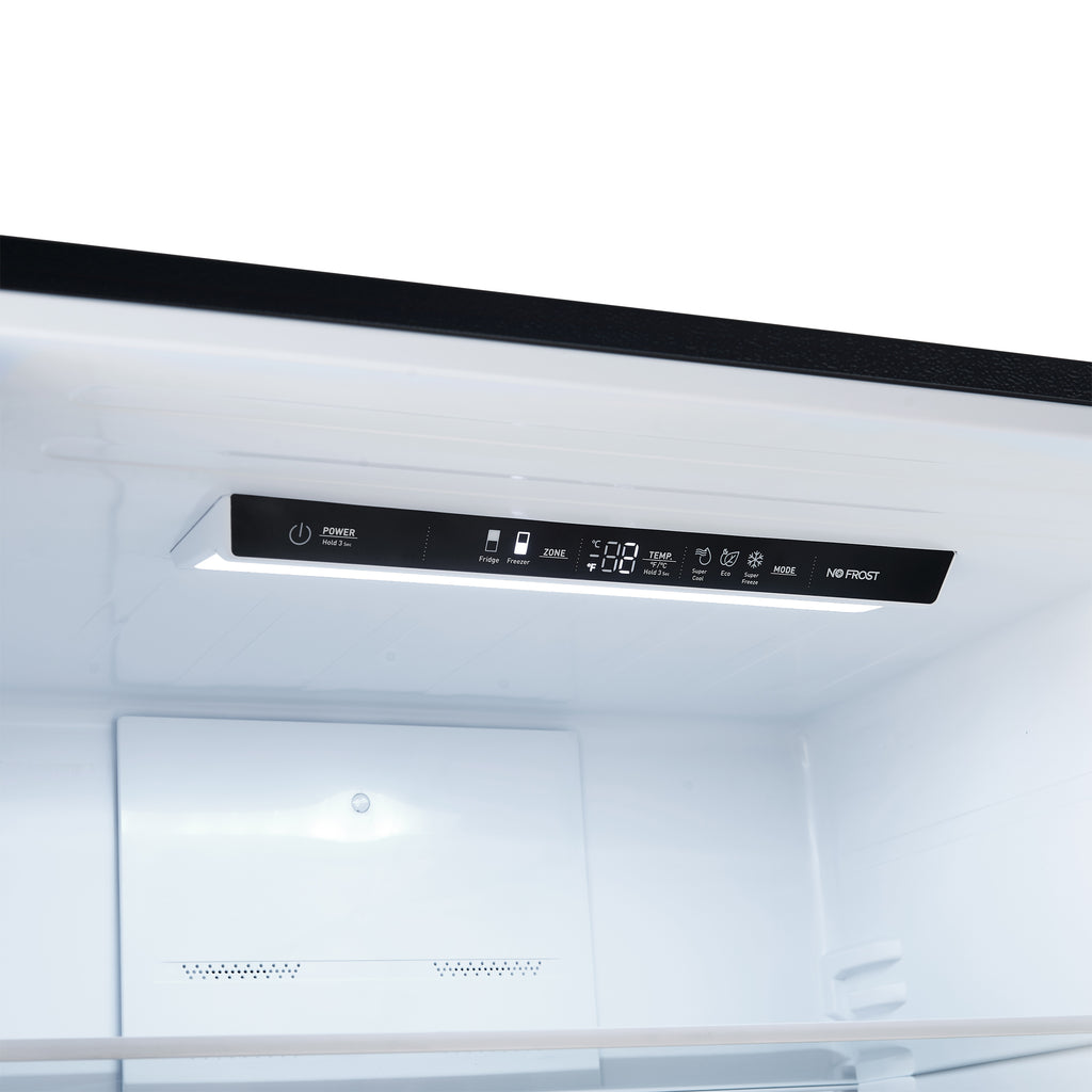 Forno Milano 2-Piece 62" Freestanding Dual Bottom Freezer Refrigerator in Black – 34.4 cu.ft, Touch Control