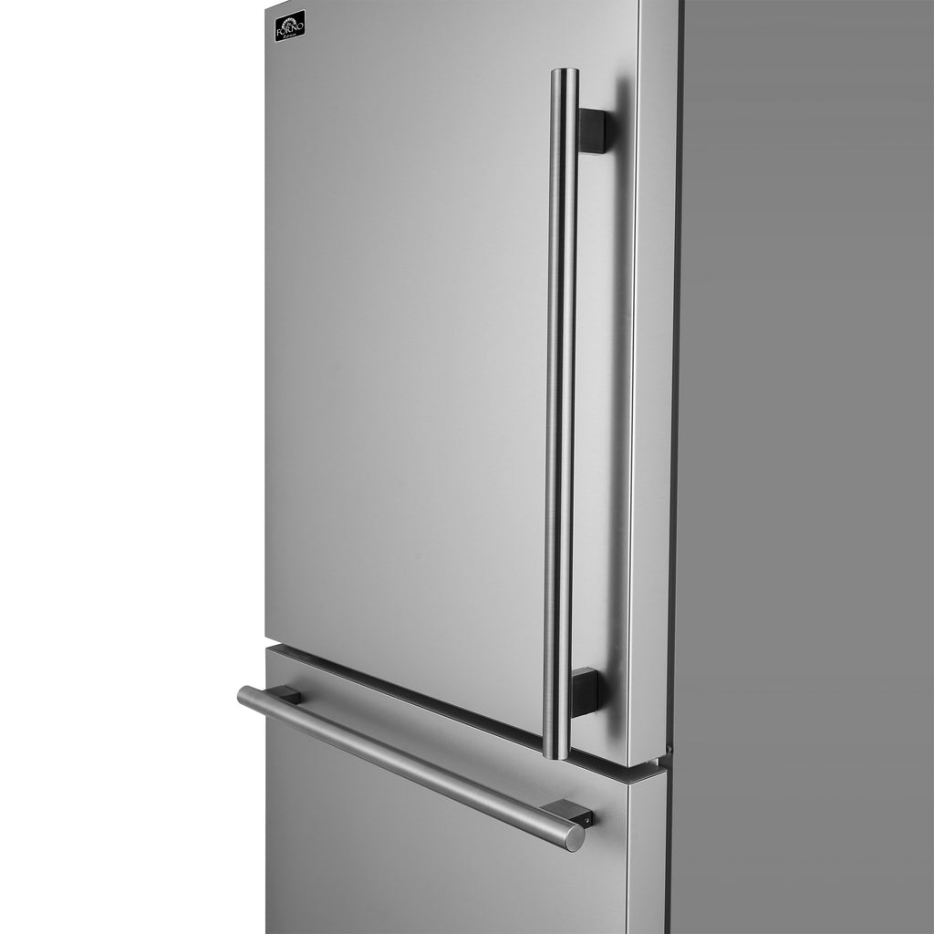 Forno Milano 2-Piece 62" Freestanding Dual Bottom Freezer Refrigerator, Stainless Steel – 34.4 cu.ft