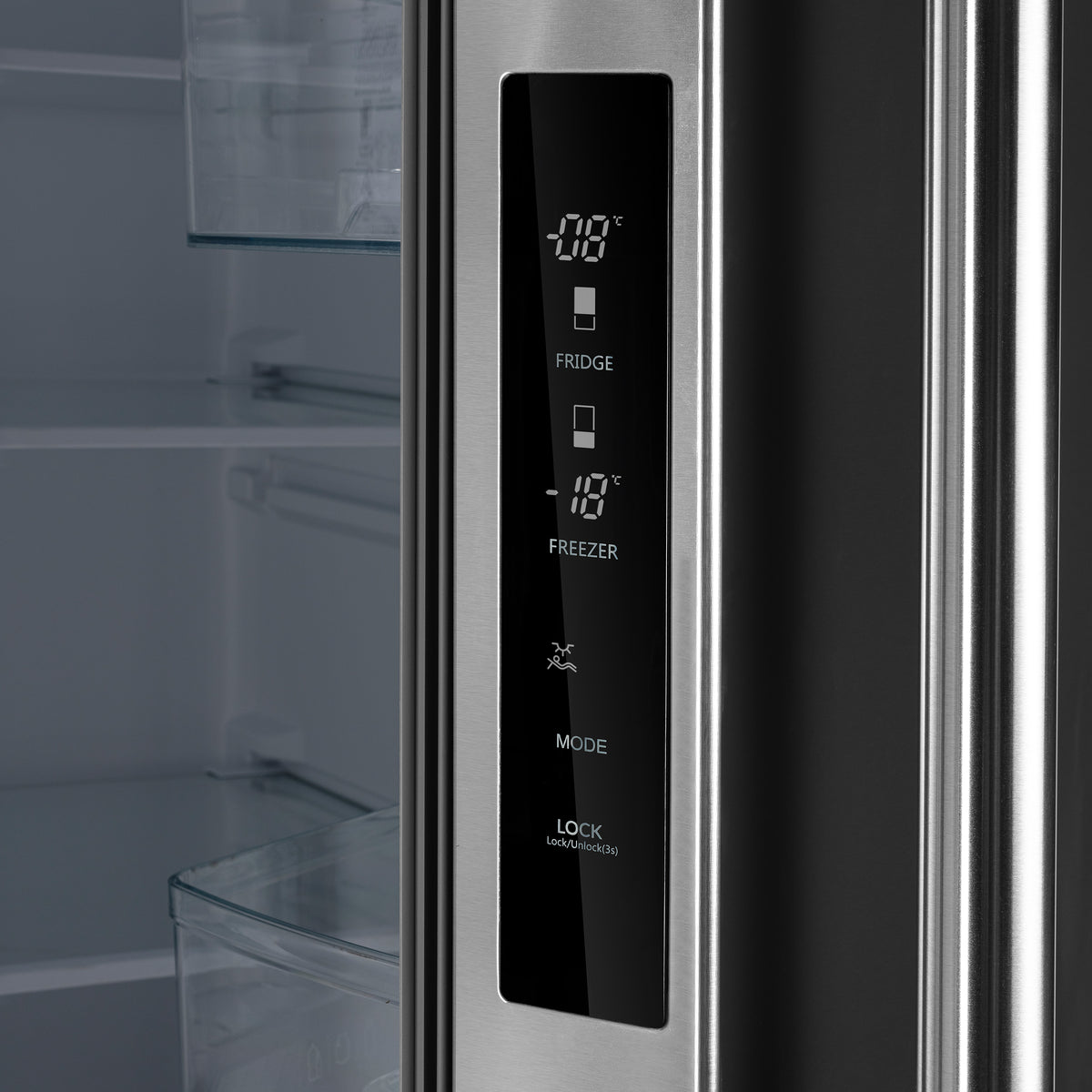 Forno Gallipoli 30" French Door Refrigerator, 17.5 cu.ft Capacity, Decorative Grill, 34" Width