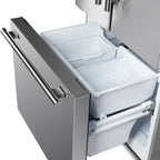 Forno Gallipoli 30" French Door Refrigerator, 17.5 cu.ft Capacity, Decorative Grill, 34" Width
